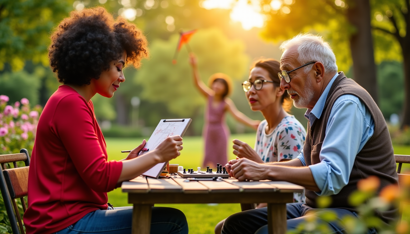 Illustration : exemples : — trouver des loisirs enrichissants