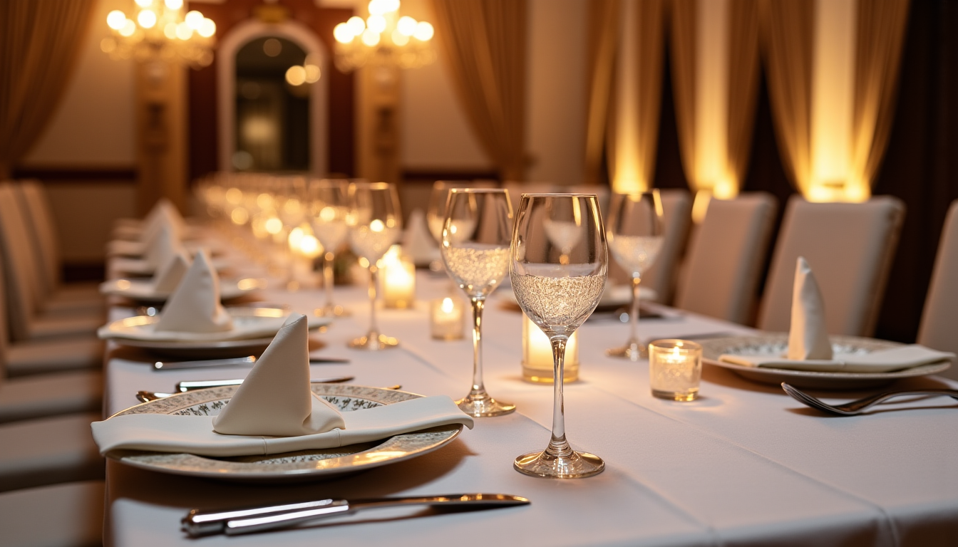 Illustration : les tables de réception sont un point focal — secrets d'une décoration nuptiale inoubliable