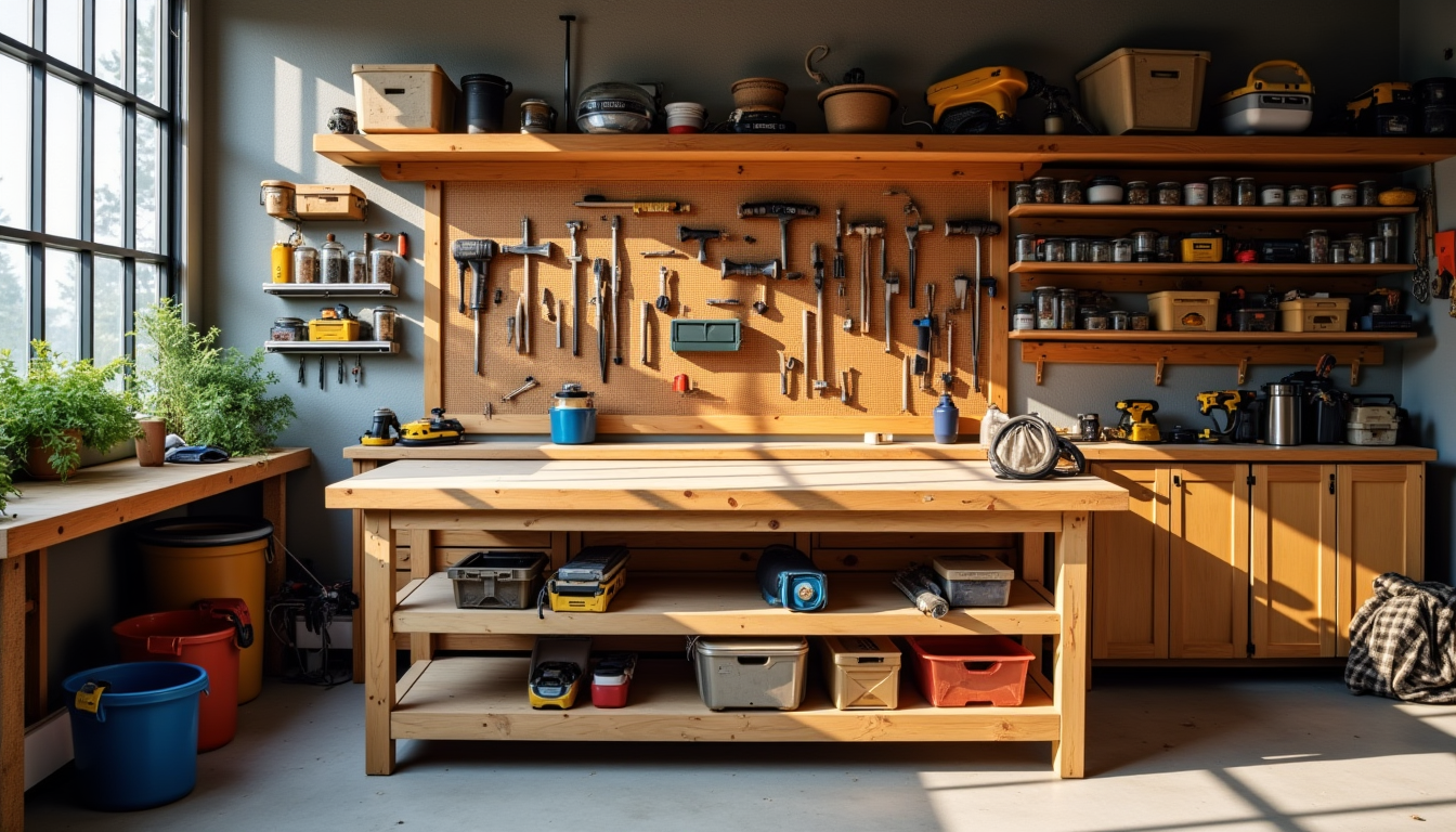 aménagement malin : astuces pour un atelier de bricolage optimal — les dimensions de l'établi dépendent directement de l'espace