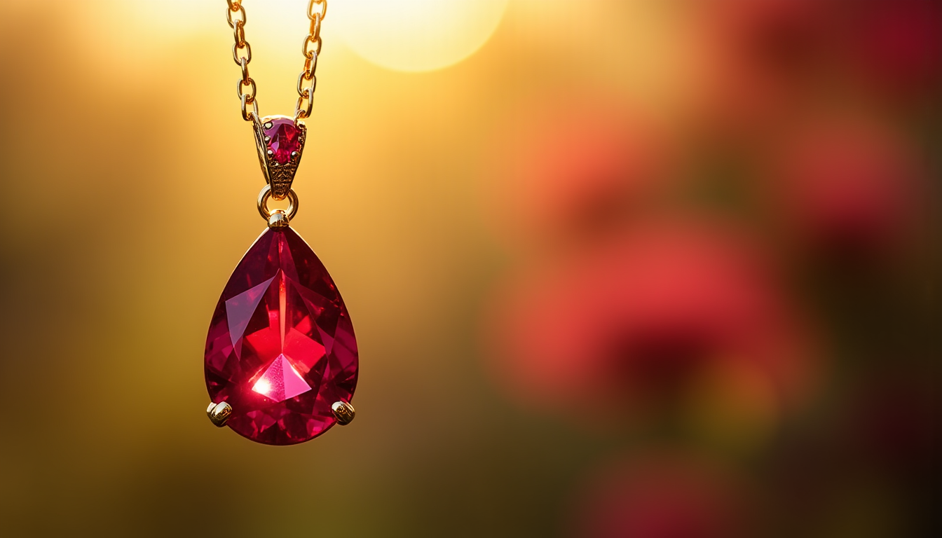 Illustration : l'origine géographique d'un rubis et les traitements qu'il — pendentif rubis : comment choisir la nuance de rouge parfaite ?