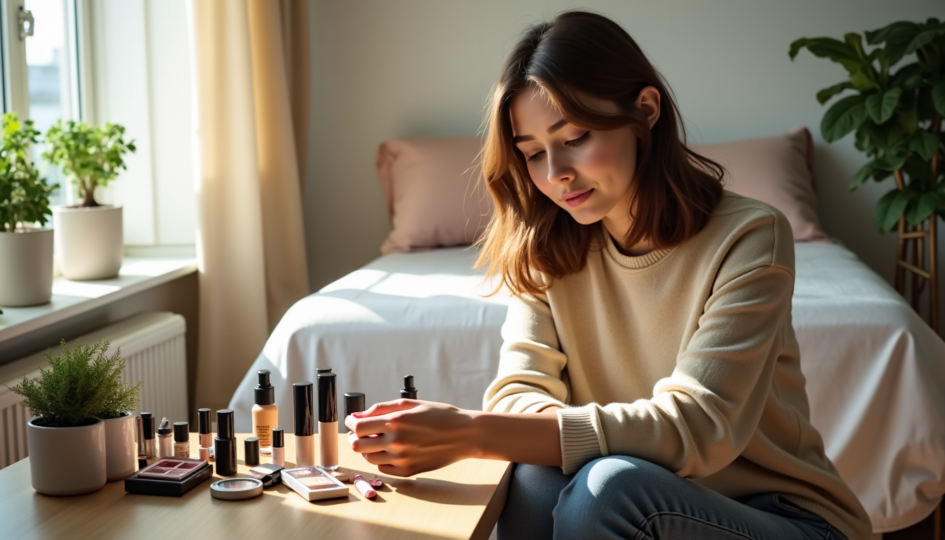 Illustration : de même, l'utilisation de produits de maquillage périmés — erreurs à éviter en beauté