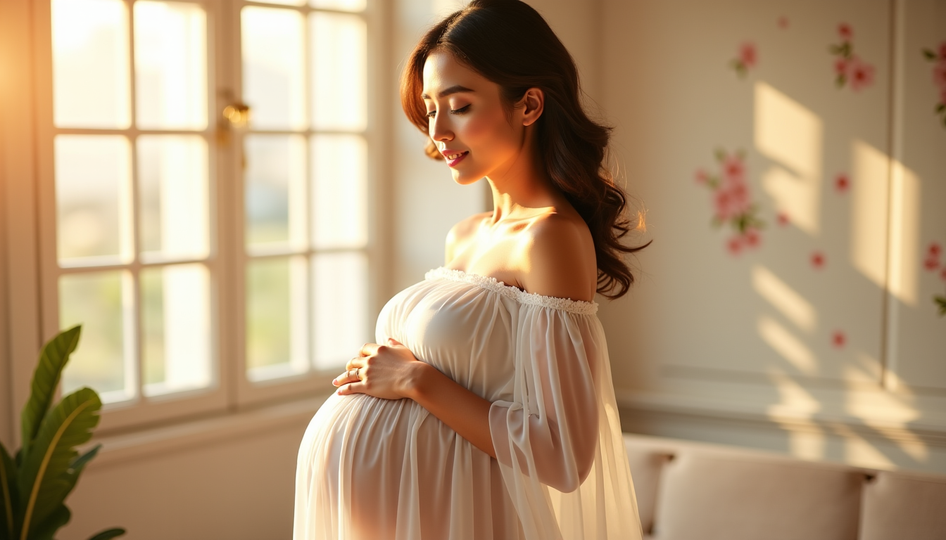 Illustration : une bonne préparation permet de minimiser le stress — l'art de sublimer la maternité avec élégance