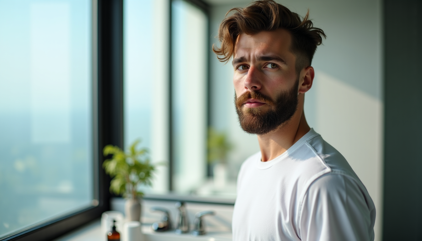 Illustration : au-delà des soins directs, votre mode de vie — faire pousser sa barbe plus vite ? la routine matinale indispensable