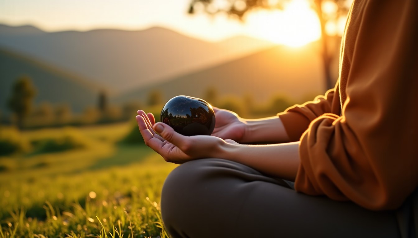 Illustration : lacez-la devant vous ou tenez-la dans la main &mdash; porter de l&rsquo;obsidienne noire pour se prot&eacute;ger des &eacute;nergies n&eacute;gatives ?