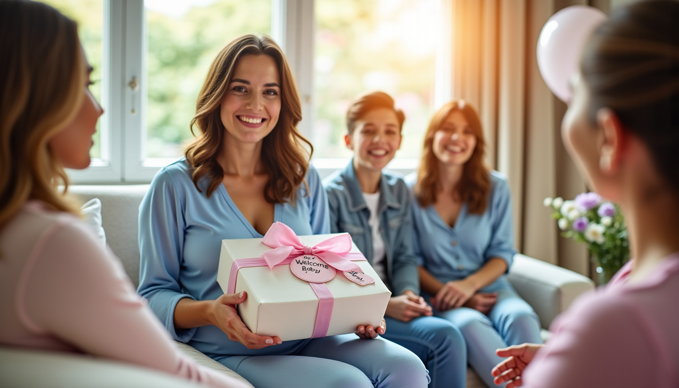 Illustration : et réconfortante. c'est un cadeau qui célèbre la — choisir un cadeau de babyshower personnalisé et riche en émotion ?