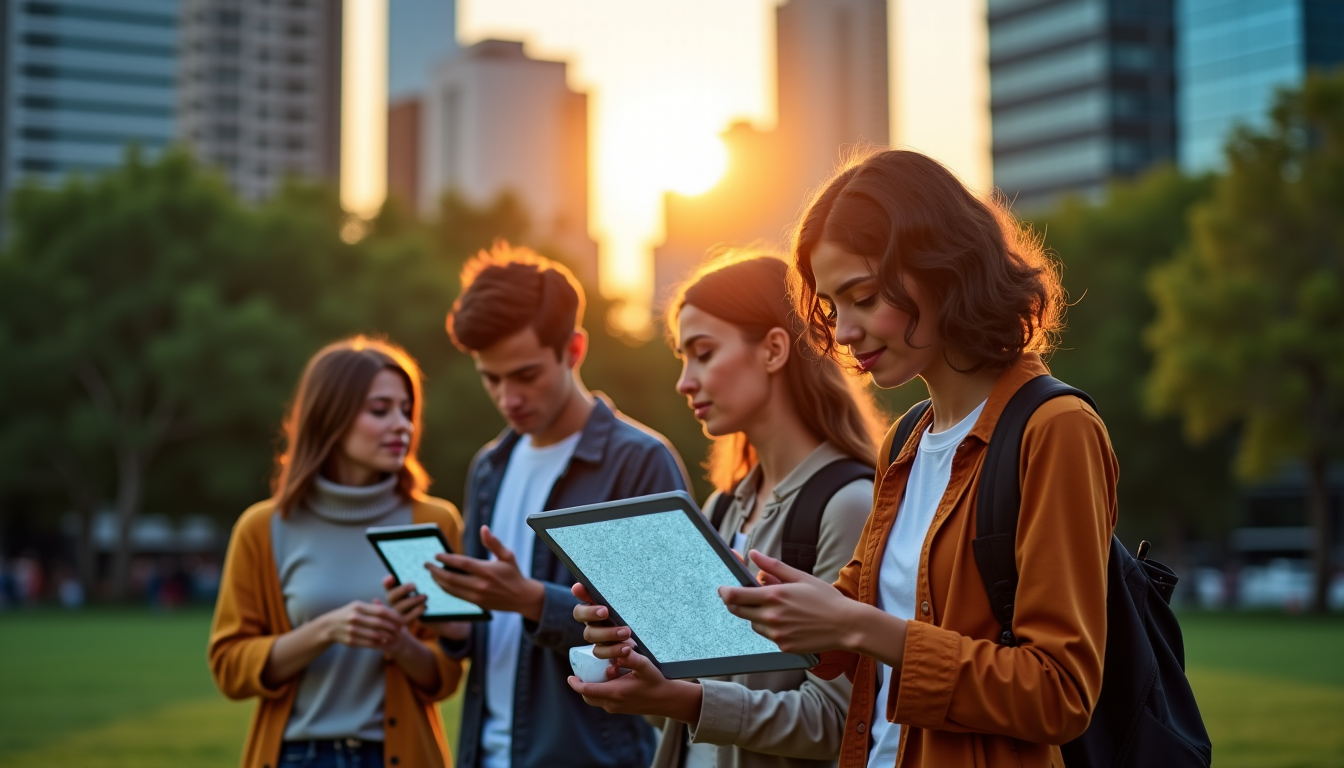 Illustration : 'intègrent ainsi dans notre existence, facilitant nos interactions — l'impact des nouvelles technologies