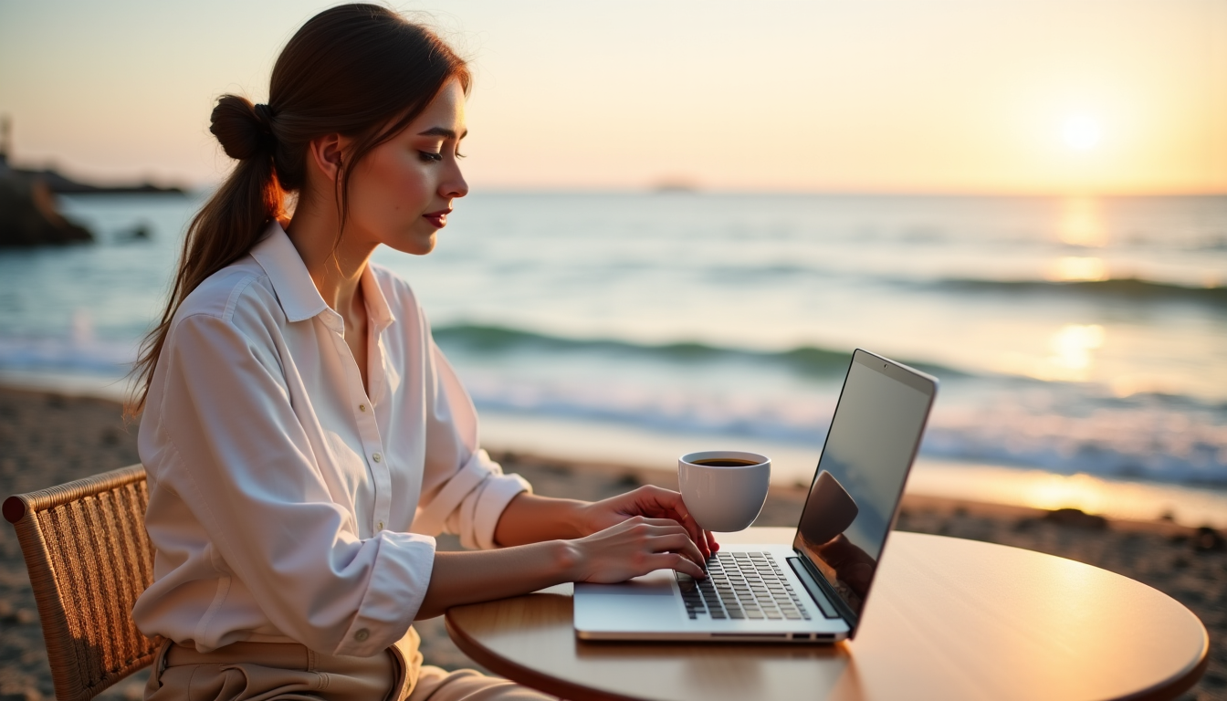 Illustration : nd) gestion des opérations à distance, flexibilité géographique — travailler en voyageant change votre vie ?