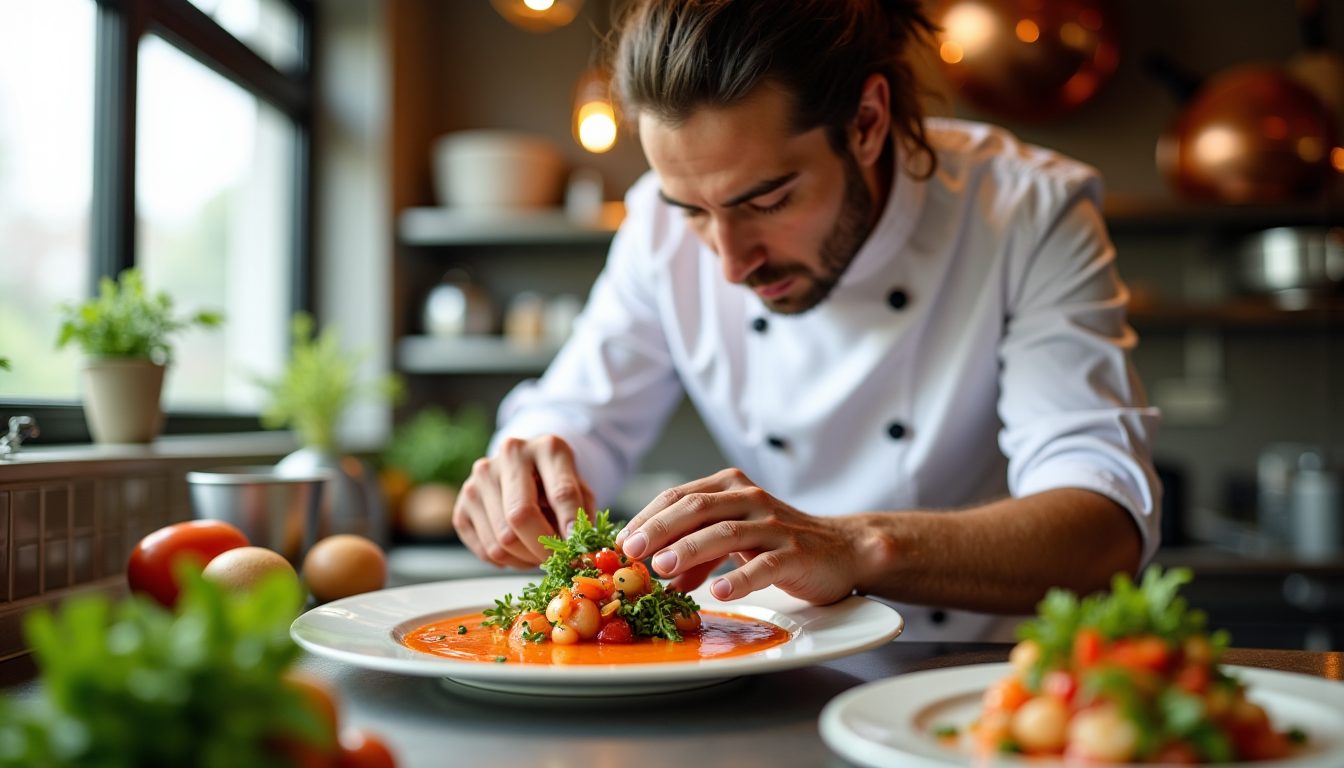 la cuisine française séduit-elle le monde ? — la précision des cuissons, la découpe des ingrédients,