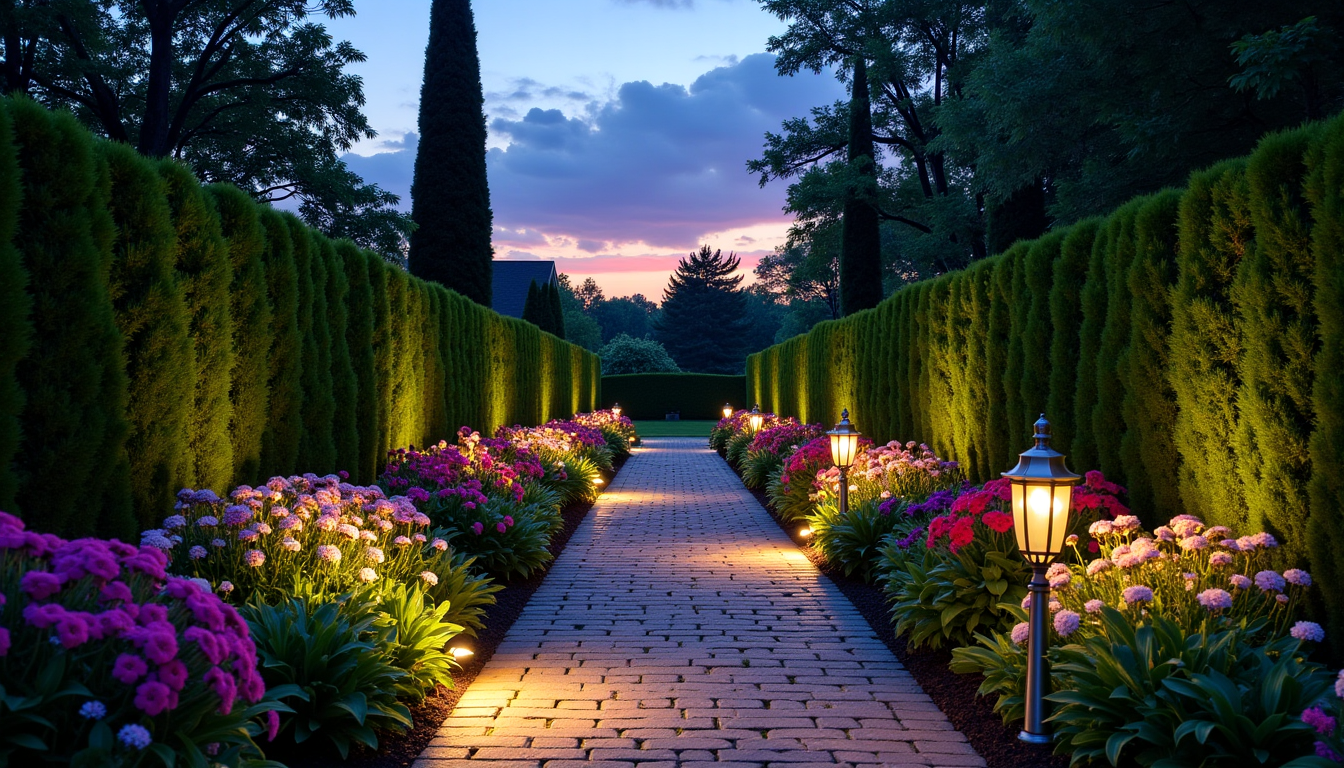 Illustration : n'oubliez pas l'éclairage des allées. des balises lumineuses, — aménagement extérieur : astuces pour un jardin élégant et pratique