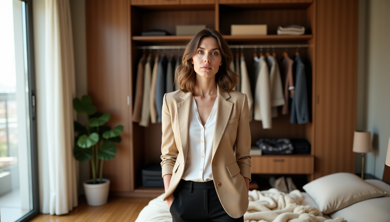 Illustration : construire une garde-robe qui contribue à votre bien-être — secrets du bien-être à travers la mode contemporaine