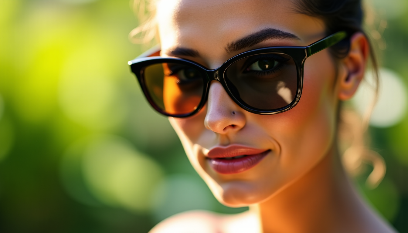 Illustration : s lunettes de soleil à la monture flatteuse, — mode : 4 astuces pour un style unique et intemporel