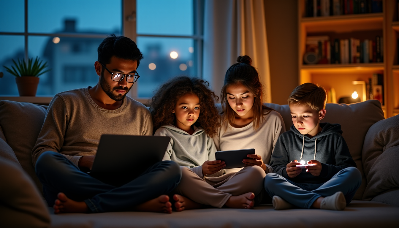 Illustration : l'intégration des technologies numériques dans la vie quotidienne — parenté et modernité : quel équilibre pour demain ?