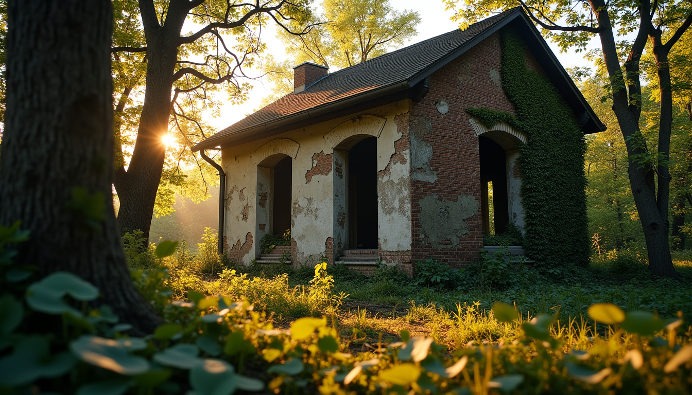 Illustration : aptés, comme des bâtiments isolés en forêt, réduisant — carte urbex france : comment trouver des lieux abandonnés près de chez soi