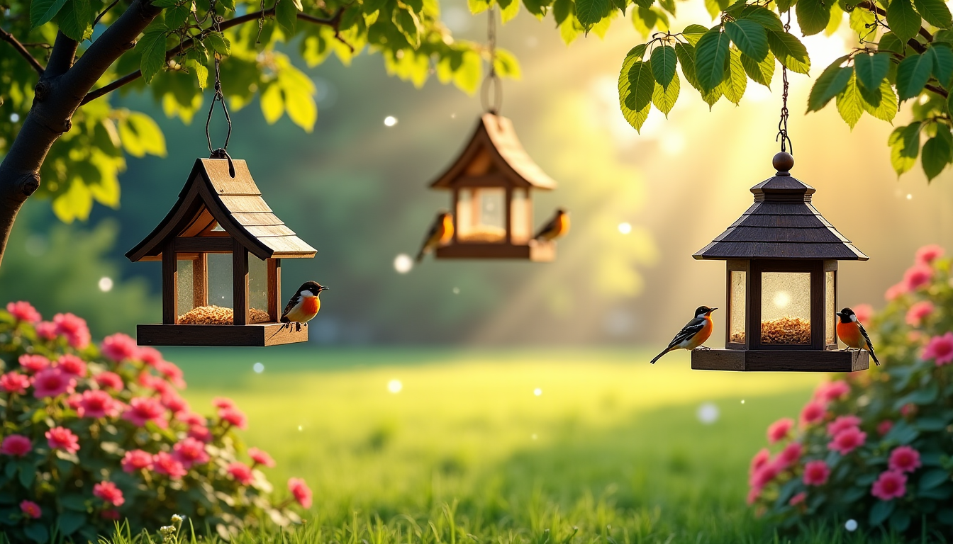 Illustration : ce sonore douce. installez des mangeoires pour attirer — 7 astuces pour sublimer votre jardin cet été