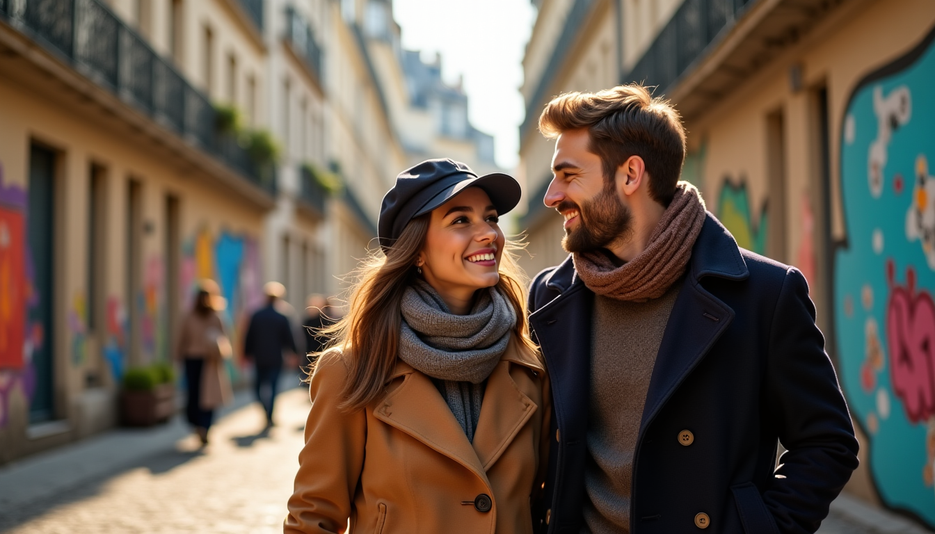 Illustration : ighborhoods also boast incredible street art, turning a — explore romantic escapes: hidden charms of paris for couples