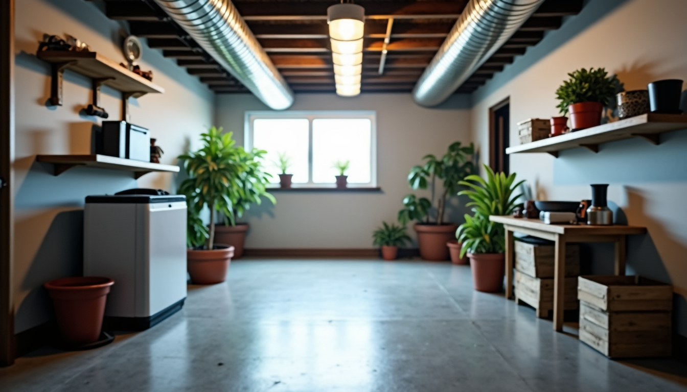 Illustration : égère surpression qui pousse l'air vicié et humide — prévenir l'humidité dans la cave : solutions efficaces