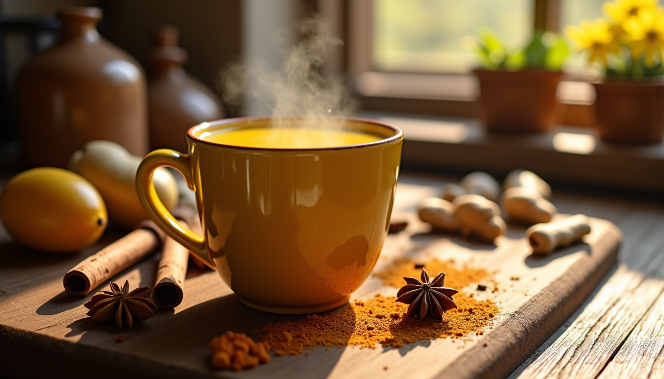 Illustration : le lait d'or, ou golden milk, est bien — 7 boissons pour remplacer le café au quotidien