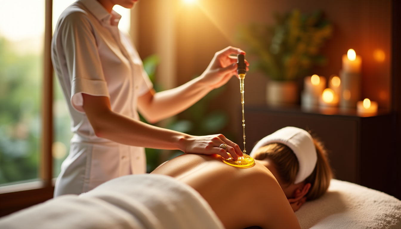 Illustration : leur utilisation doit &ecirc;tre ma&icirc;tris&eacute;e : quelques gouttes &mdash; succombez aux bienfaits des huiles de massage professionnelles