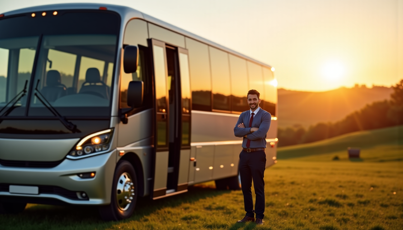 Illustration : nt lorsqu'il s'agit de transporter des groupes sensibles — voyagez sereinement : 3 raisons de louer un bus avec chauffeur