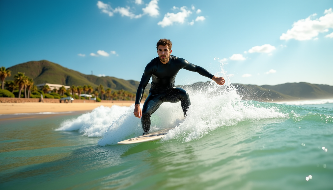 Illustration : les conditions météo favorables une grande partie de — explorez les vagues uniques d'imsouane au maroc