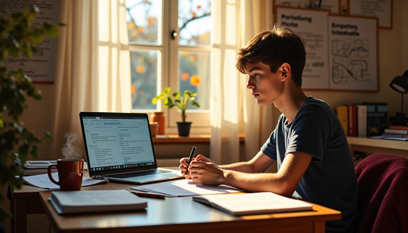 Illustration : ces outils sont particulièrement utiles pour la révision — réussir en mathématiques : la méthode efficace pour booster vos notes ce trimestre