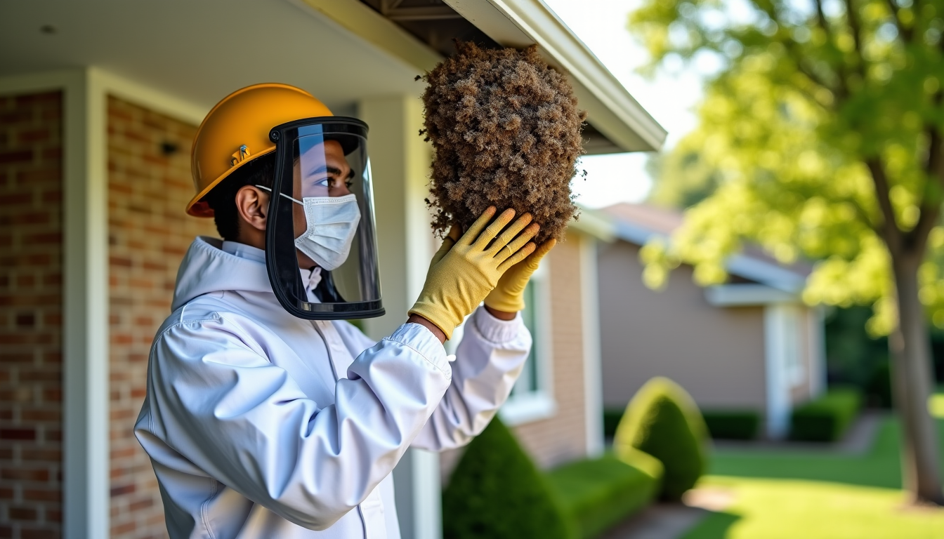 Illustration : professionnels de gestion parasitaire. ils sauront évaluer la — plus de guêpes chez vous : les solutions efficaces pour les éliminer et éviter leur retour