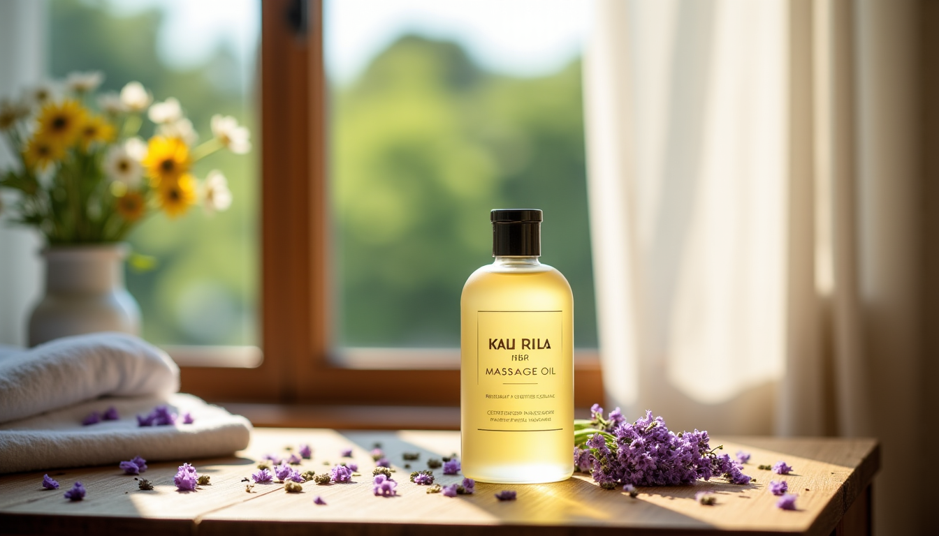 Illustration : la france est mondialement reconnue pour son excellence — huile de massage naturelle certifiée bio : réveillez vos sens avec des cosmétiques intimes français