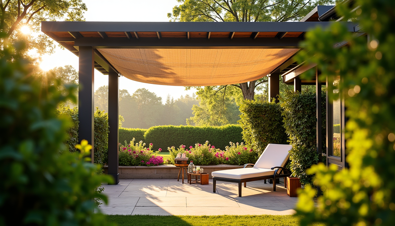 confection unique de bâches et toiles pour pergolas sur mesure — leur structure permet à l'air de circuler librement,