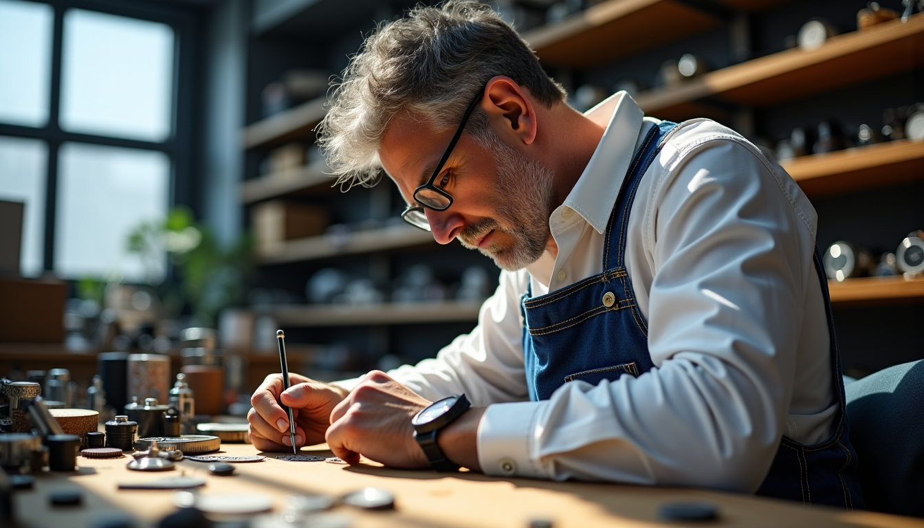 Illustration : les ateliers spécialisés dans la personnalisation ont affiné — montres personnalisées : fusion de style et d'innovation