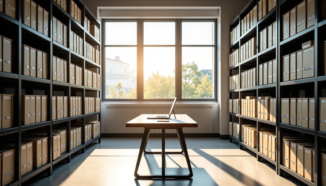 Illustration : e et conforme de leurs archives, transformant ainsi — l’archivage physique des entreprises