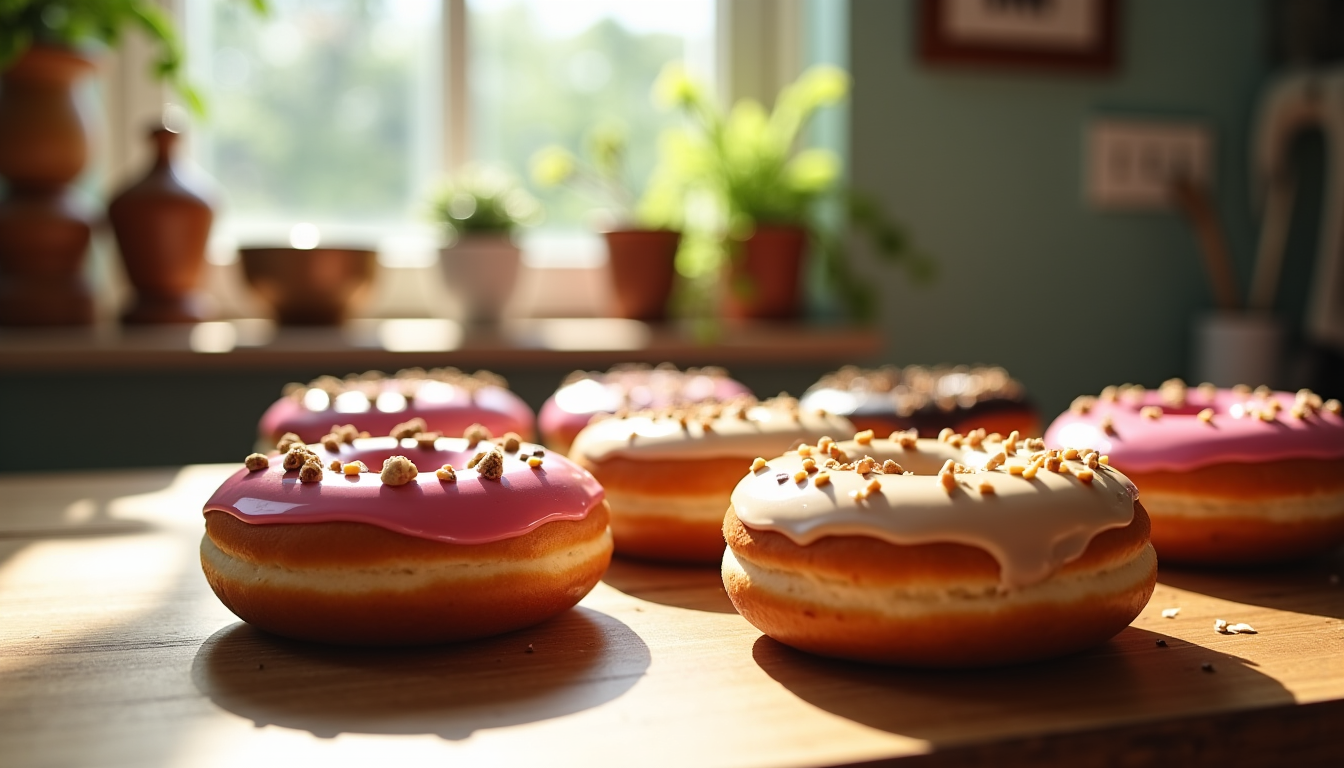 délices sucrés qui captivent l'amérique — les donuts, ces beignets ronds souvent recouverts d'un
