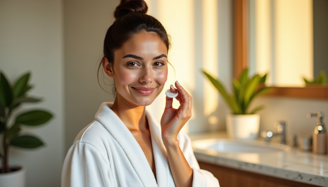 Illustration : appliquez votre hydratant sur une peau propre et — révéler l'éclat de votre peau avec une routine beauté minimaliste ?
