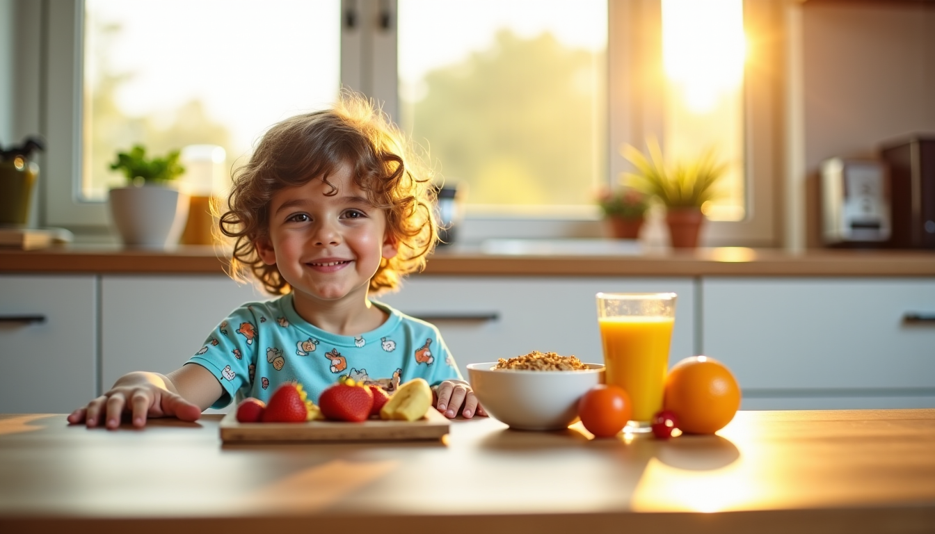 sommeil, alimentation et jeu : le trio gagnant pour un enfant serein — un petit-déjeuner nutritif, par exemple, est crucial. il
