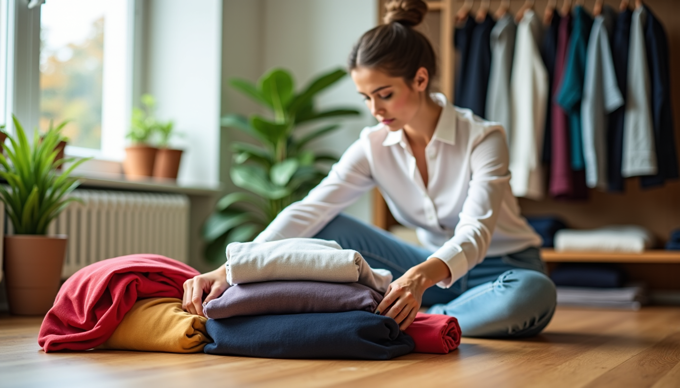 l'élégance repensée pour votre garde-robe — constituez trois piles distinctes : la pile "garder"