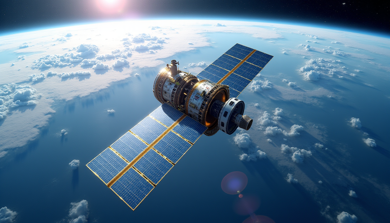 Illustration : le radar à synthèse d'ouverture (sar) est une — la technologie explore les secrets de la planète