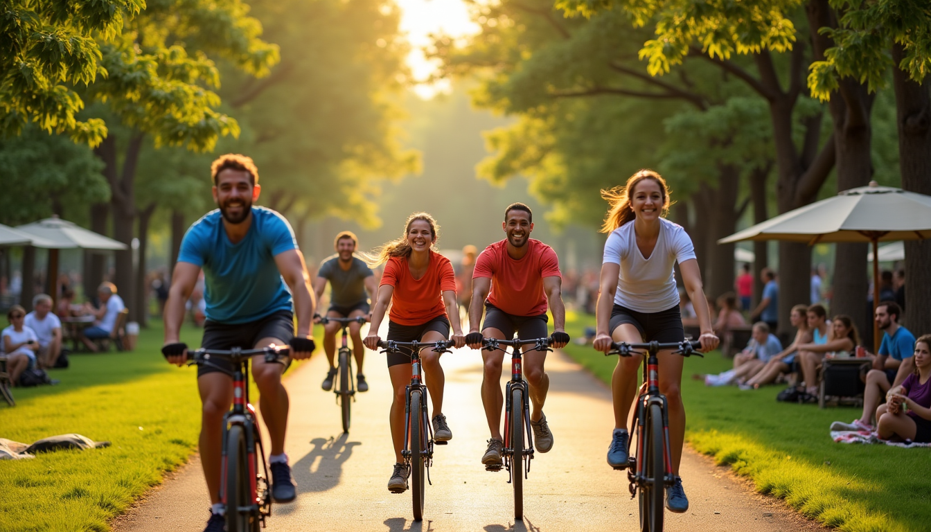 réussir une rencontre naturellement — ies vélo ou course à pied en groupe.