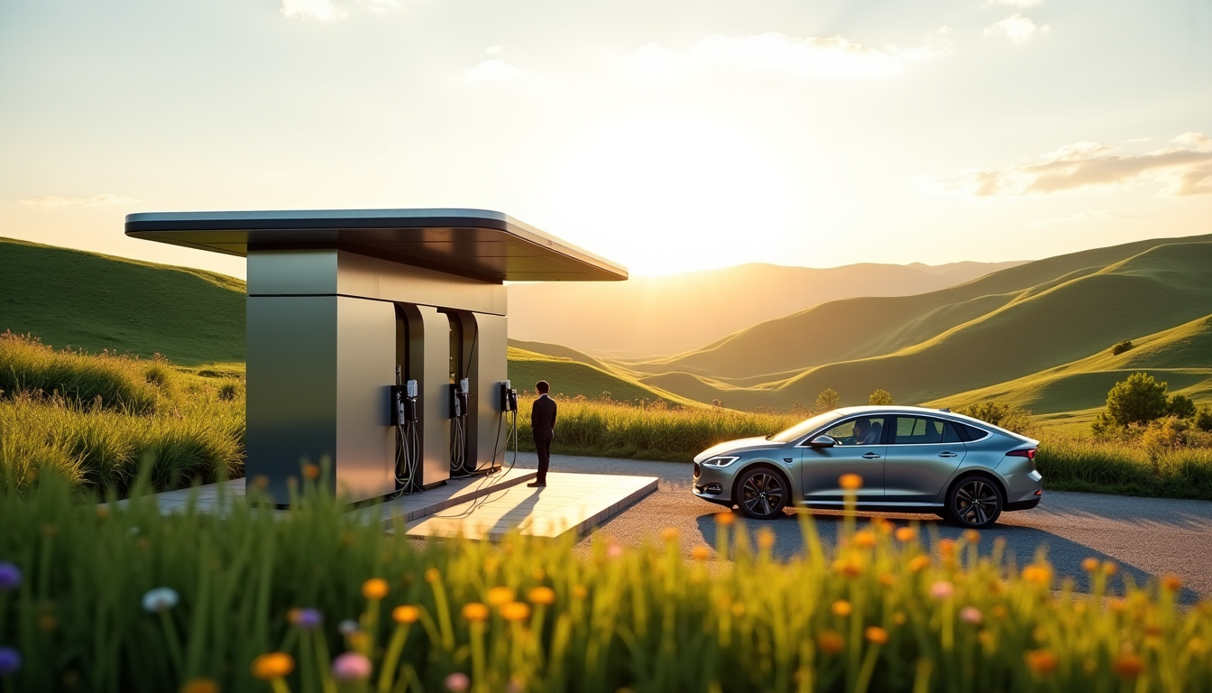 Illustration : isateur fluide et sans accroc, qui renforce l'impact — l’impact des infrastructures de recharge rapide sur le tourisme durable