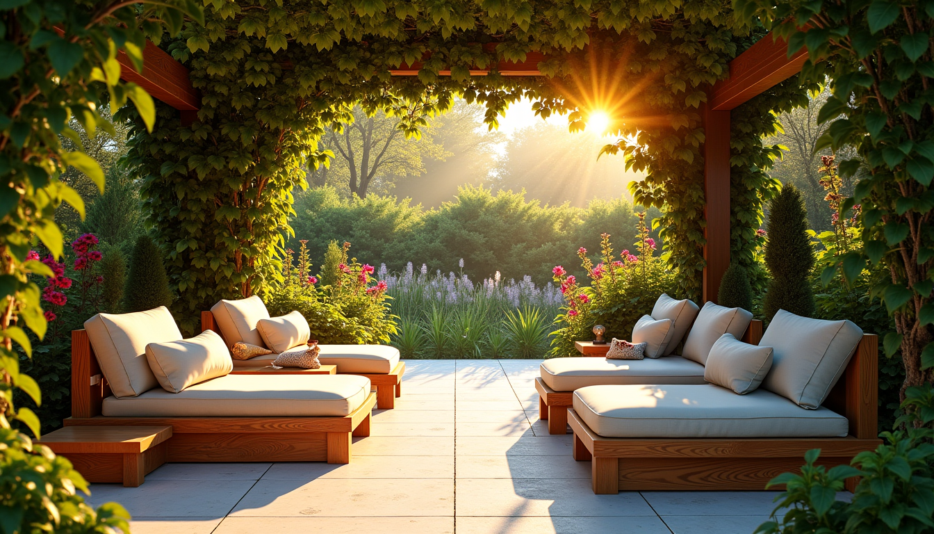 Illustration : les matériaux que vous choisissez pour votre mobilier — transformer votre jardin en oasis ombragée ?