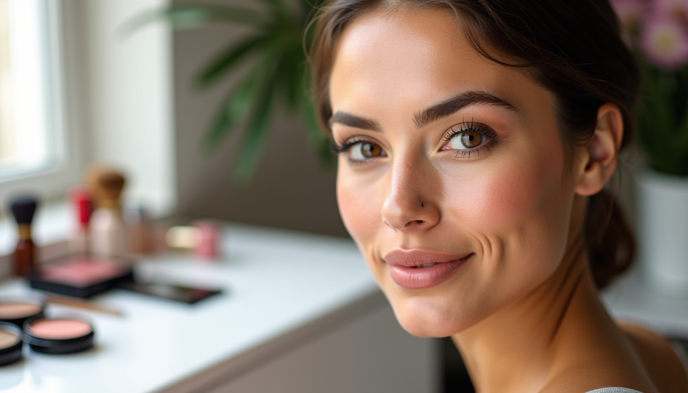 Illustration : re avec un pinceau propre et doux. le — faire tenir le maquillage toute la journée ?