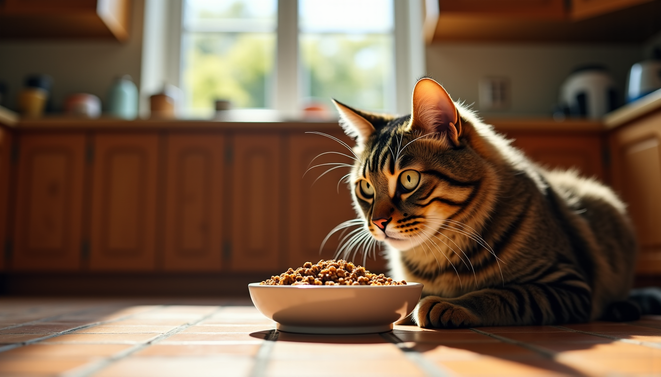 Illustration : le diabète sucré nécessite une alimentation contrôlée pour — croquettes pour chat âgé : comment bien choisir selon son état de santé ?