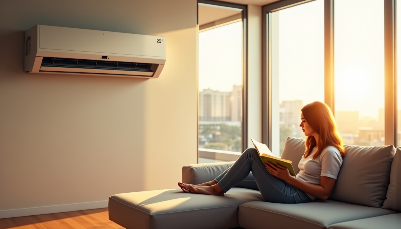 Illustration : temp&eacute;rature raisonnable (par exemple, 26&deg;c en &eacute;t&eacute;), contribue &mdash; est le prix d&rsquo;une climatisation en appartement ? guide complet