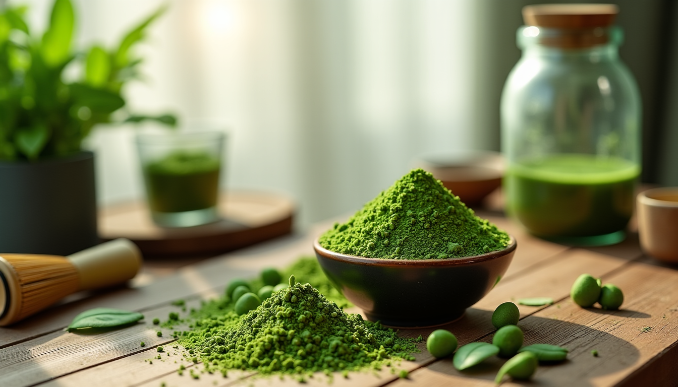 Illustration : n grâce à sa teneur en fibres alimentaires, — bienfaits cachés du matcha pour votre santé ?