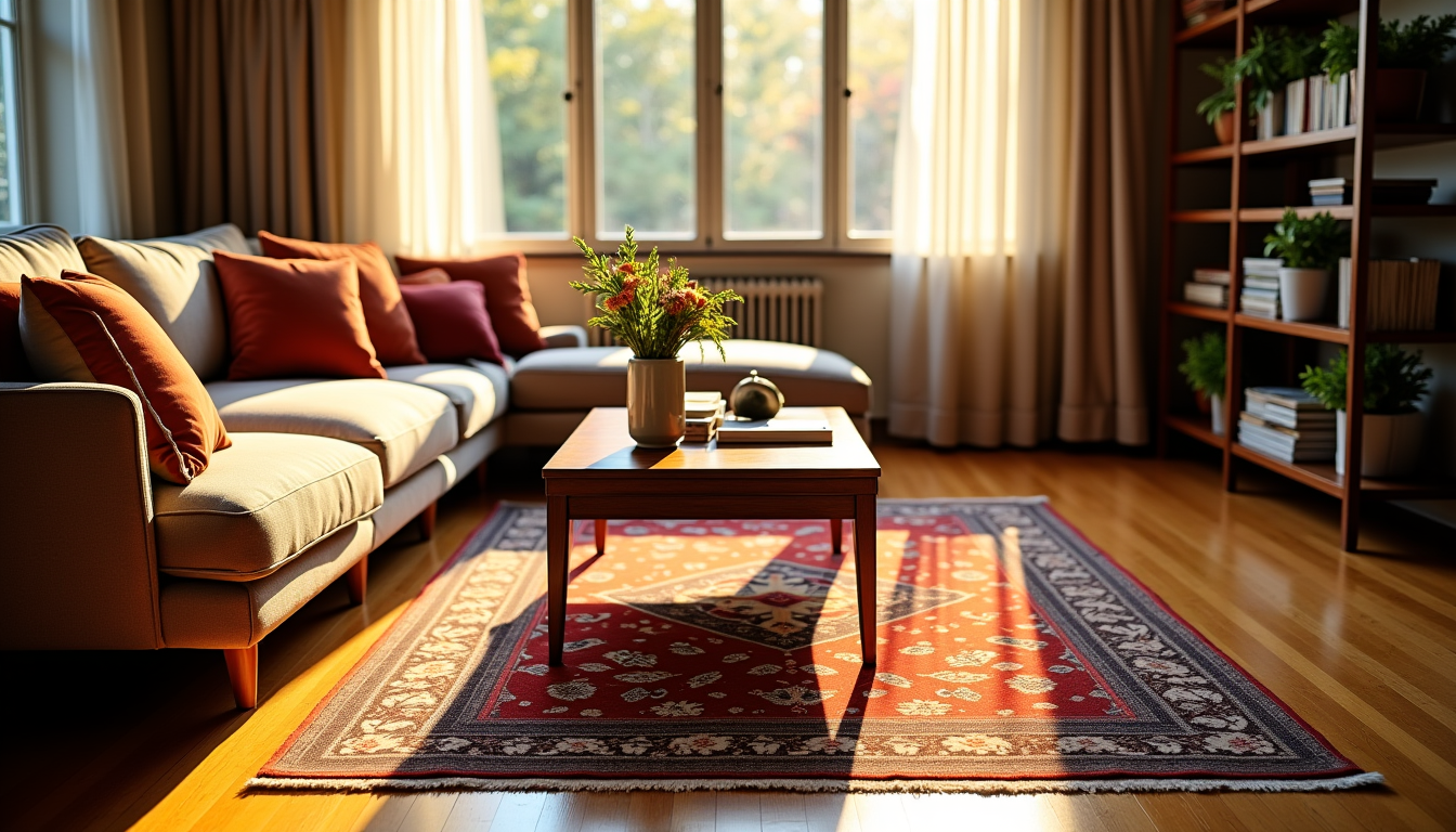 Illustration : avant de placer un tapis, vérifiez toujours que — positionner un tapis dans une pièce ?