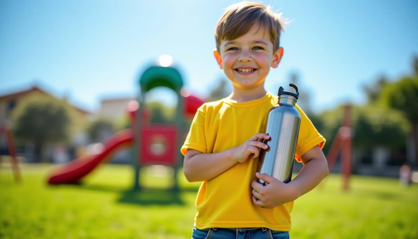 personnalisez la gourde de votre enfant avec son prénom — « un enfant qui possède un objet à