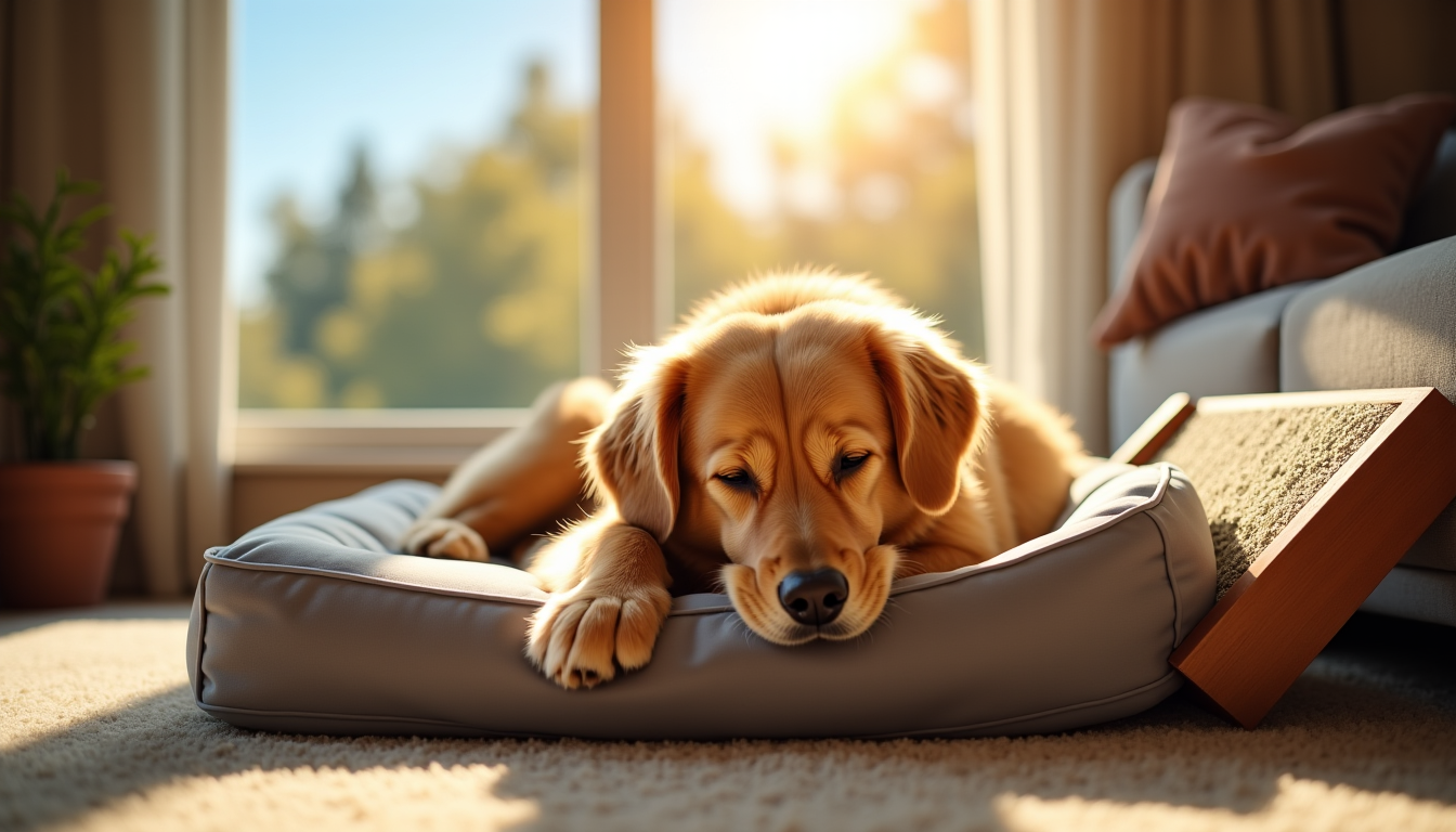 Illustration : un couchage orthopédique peut soulager les douleurs articulaires, — s’occuper de ses animaux facilement