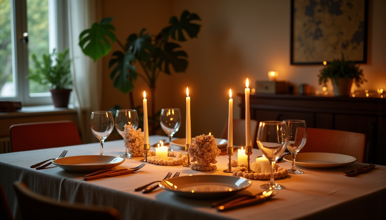 Illustration : les bougies, les photophores ou même de petites — décorer sa table à manger ?