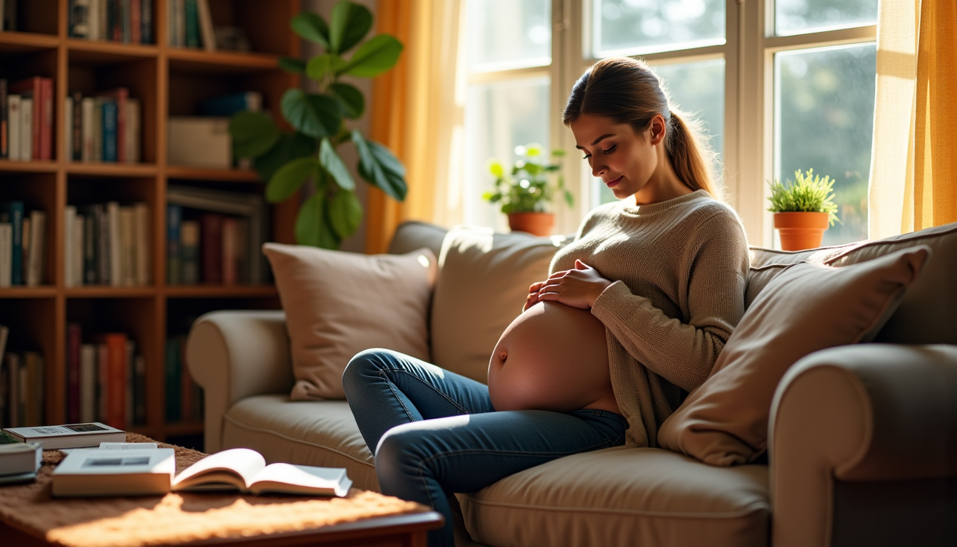 Illustration : sélectionner des lectures qui nourrissent l'esprit et apportent — vivre une grossesse plus sereine et consciente ?