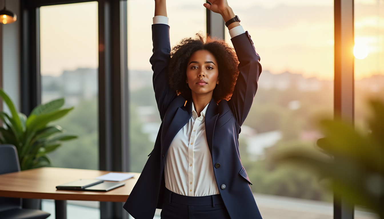 7 astuces pour améliorer votre bien-être quotidien — ale. de courtes pauses actives au bureau, comme