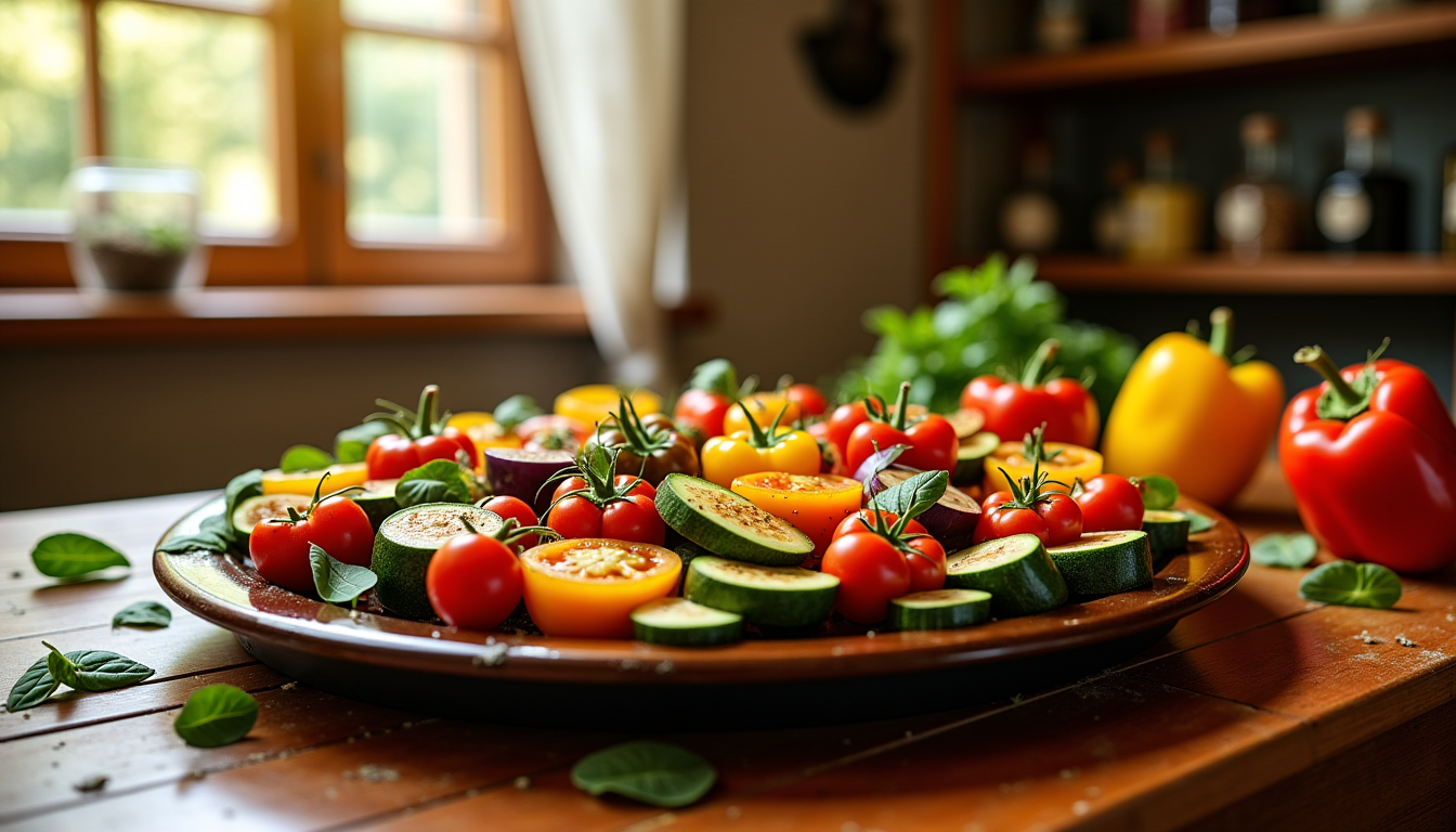 Illustration : touille réussie. laissez les saveurs se marier lentement, — réussir une ratatouille provençale savoureuse et bien équilibrée ?