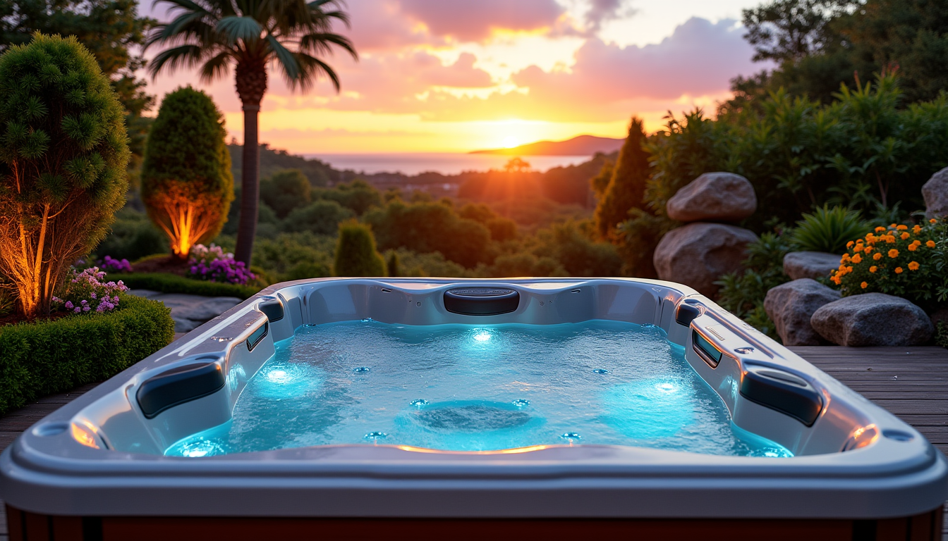 Illustration : rier les ambiances. un éclairage bien pensé rendra — spa extérieur pour transformer votre jardin en oasis ?